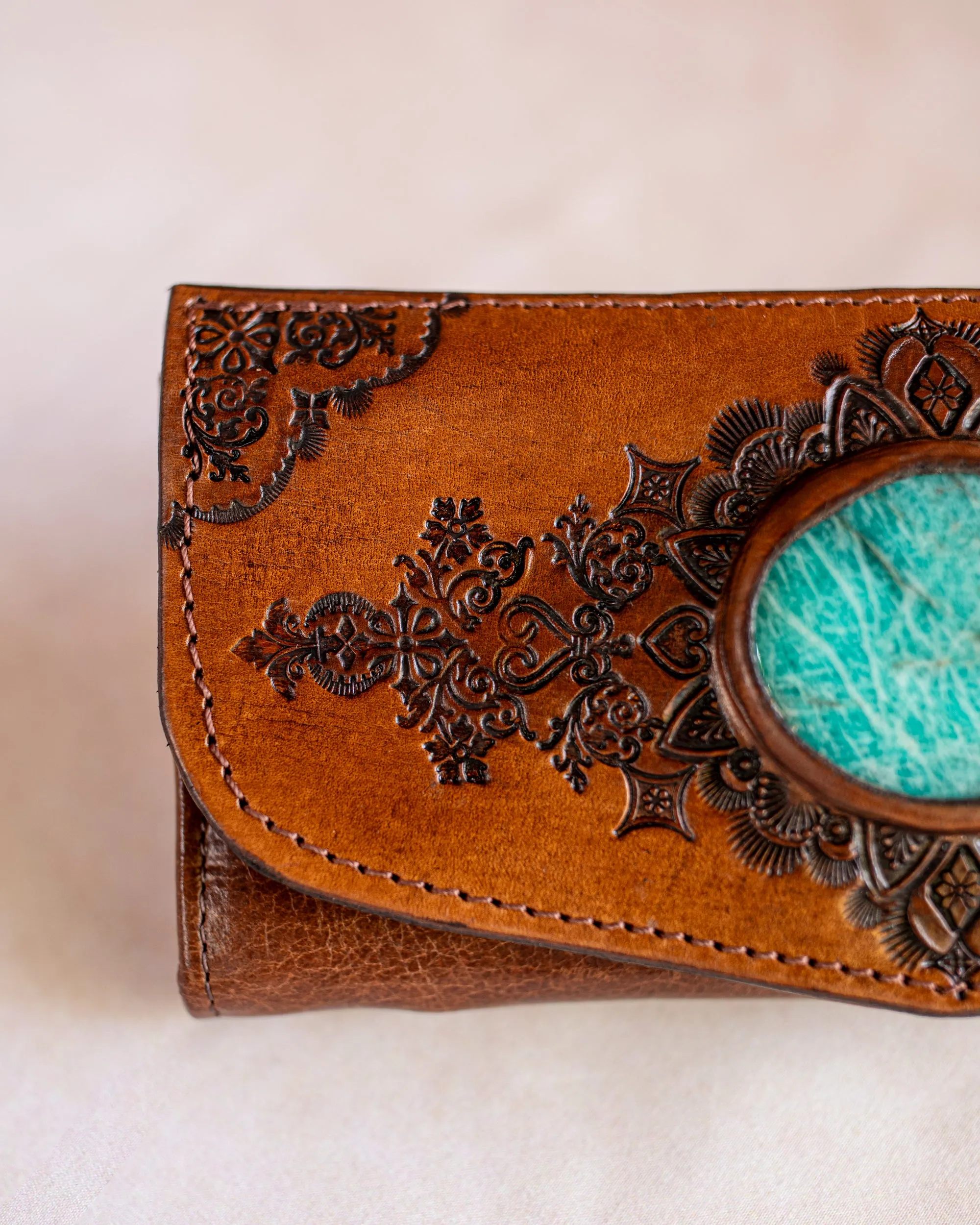 Mandala Wallet with Amazonite