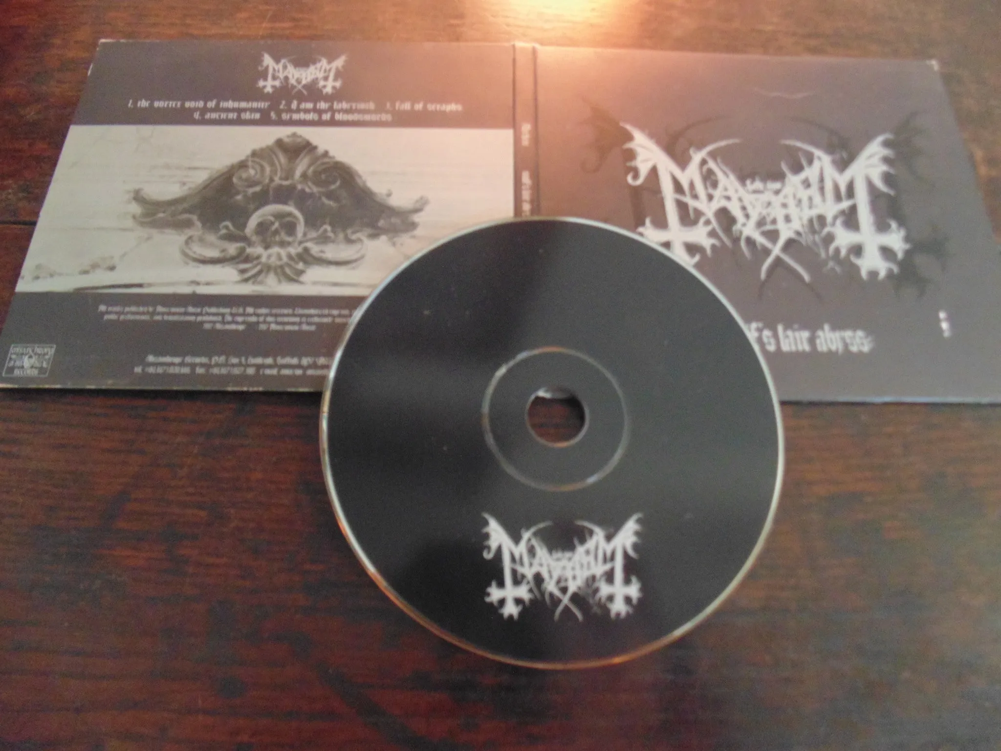 Mayhem CD, Wolf's Lair Abyss, Digi-case, Misanthropy Records, Import, 1997