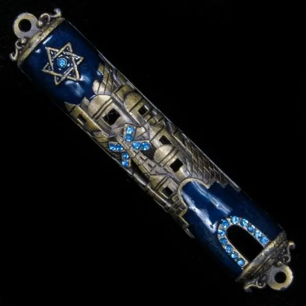 Mezuzah Case, Jeweled, Smalldark