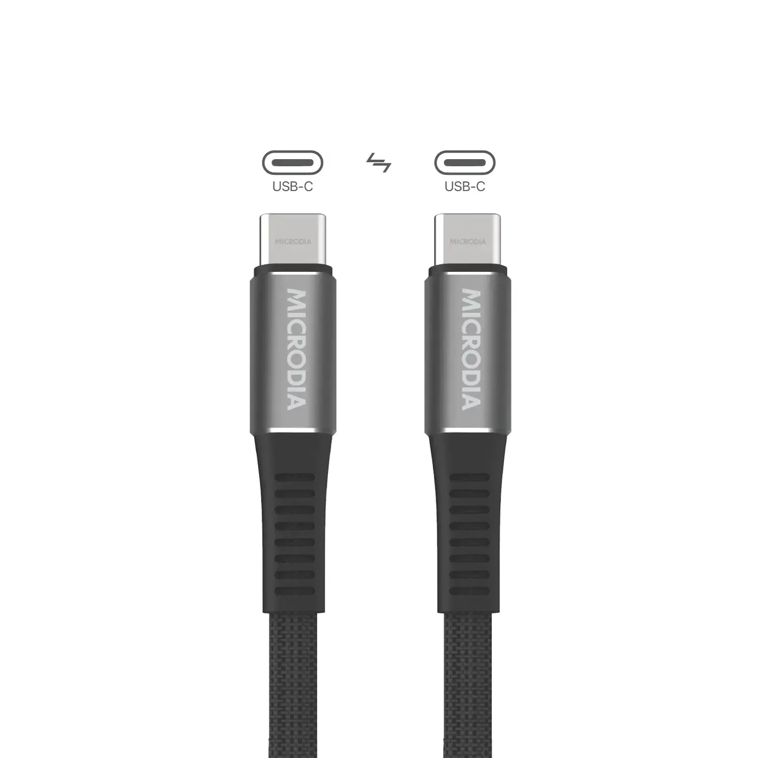 MICRODIA ExeCable™ Shoelace PD60W USB-C to USB-C Charge & Sync Cable