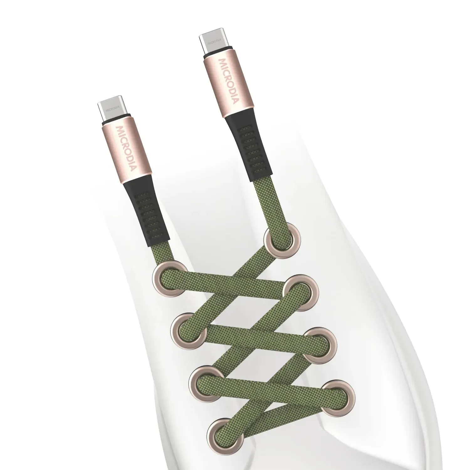 MICRODIA ExeCable™ Shoelace PD60W USB-C to USB-C Charge & Sync Cable