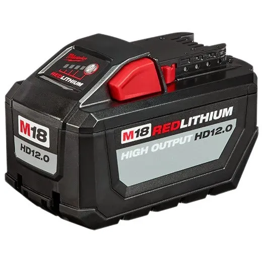 Milwaukee M18 REDLITHIUM HIGH OUTPUT HD12.0 Battery Pack with Rapid Charger