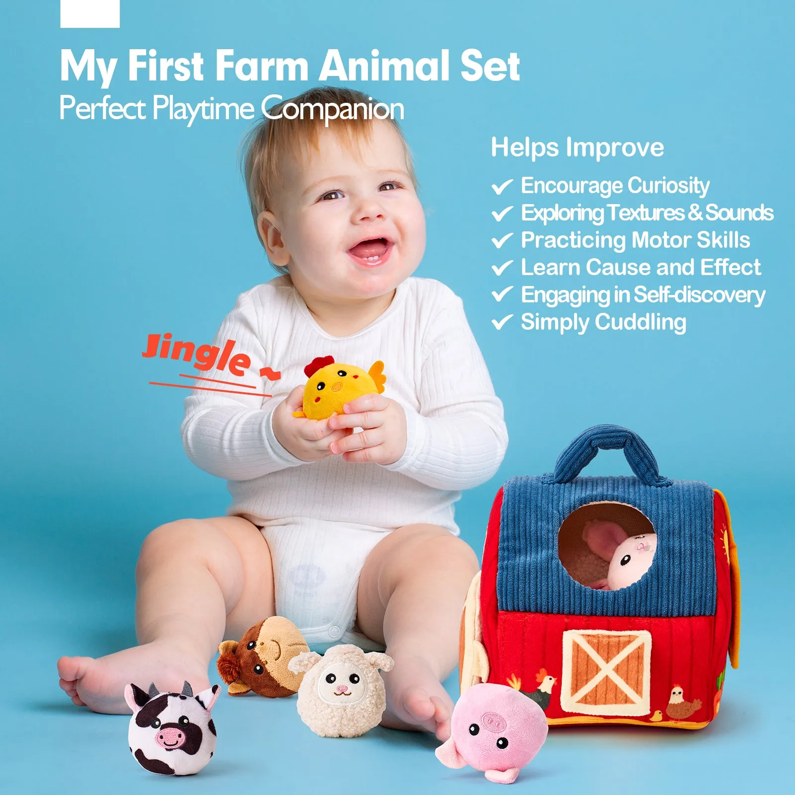 Montessori Farm Animal Set for 6-12 Months