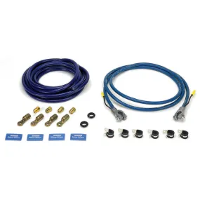 Moroso Battery Cable - 20 Ft. - 4 Terminals - 8 Ft. . 2 Top Post Terminals - Clamps/Grommets/Shrink Sleeves Included - Copper - Blue