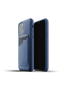 Mujjo Full Leather Wallet Case for iPhone 11 Pro Monaco Blue