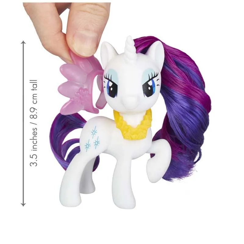 My Little Pony Toy On-the-Go Rarity-White 3-Inch Pony Figure with 14 Accessories and Storage Case, Kids Ages 3 Years Old and Up