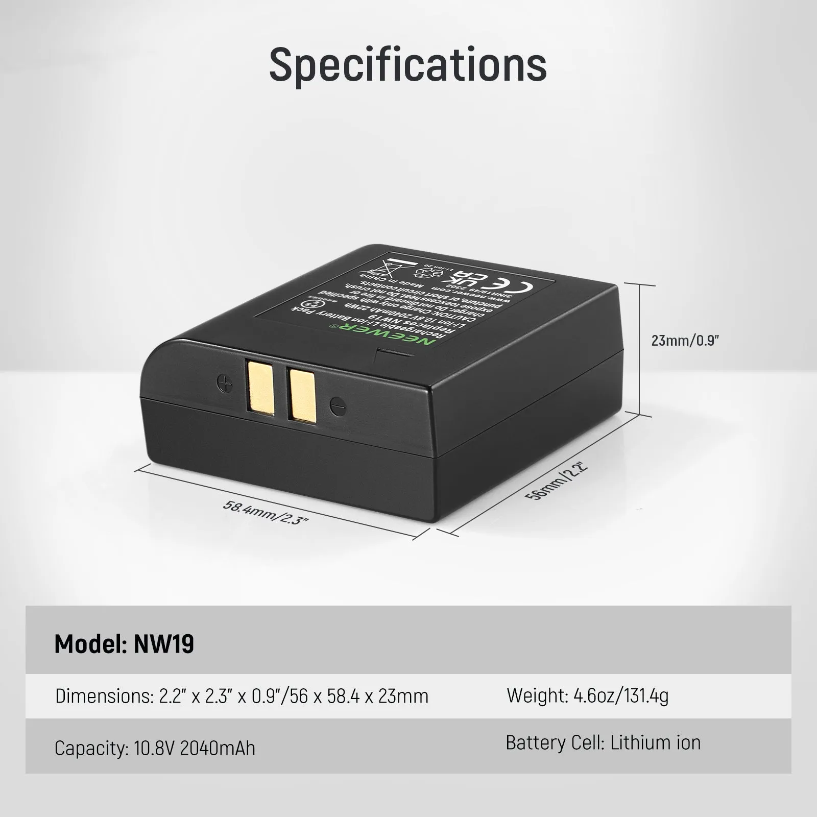 NEEWER NW19 NW665 Battery Pack