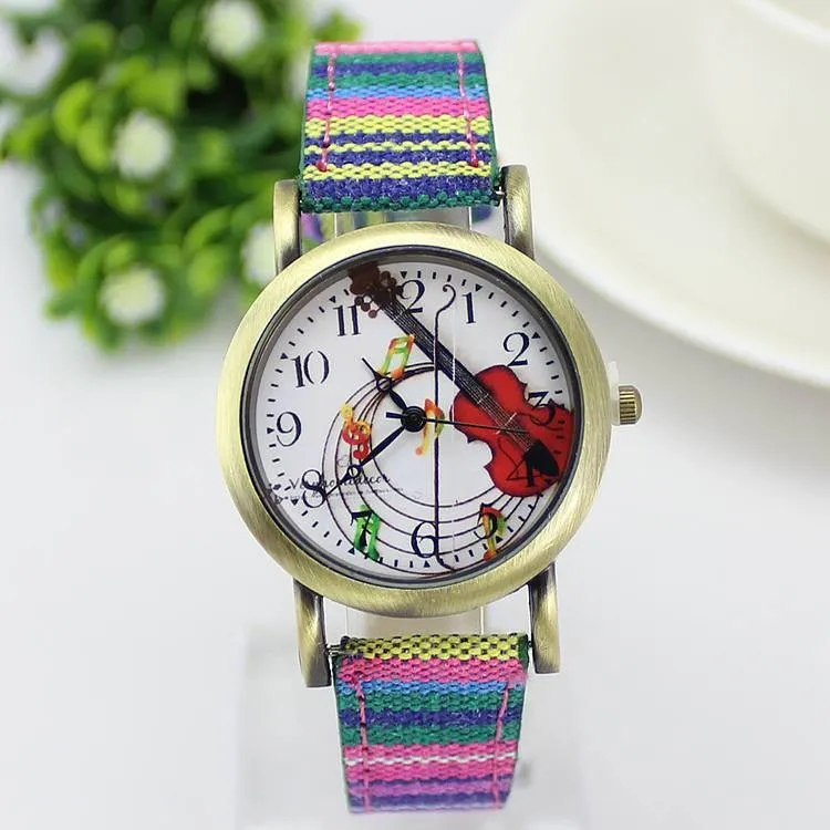 New Arrive Bohemia Vintage Women Watch Fashion Leather Sport Quartz Watch Cartoon Women Dress Watches Brass Clock Relojes Mujer