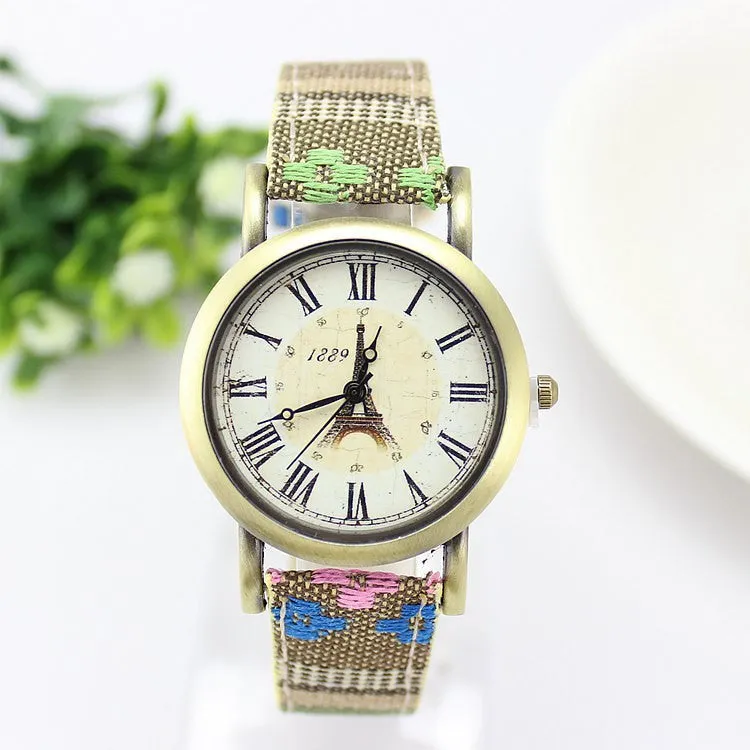 New Arrive Bohemia Vintage Women Watch Fashion Leather Sport Quartz Watch Cartoon Women Dress Watches Brass Clock Relojes Mujer