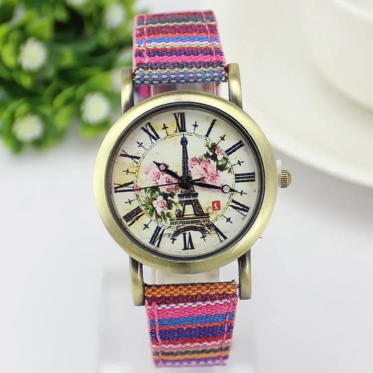 New Arrive Bohemia Vintage Women Watch Fashion Leather Sport Quartz Watch Cartoon Women Dress Watches Brass Clock Relojes Mujer