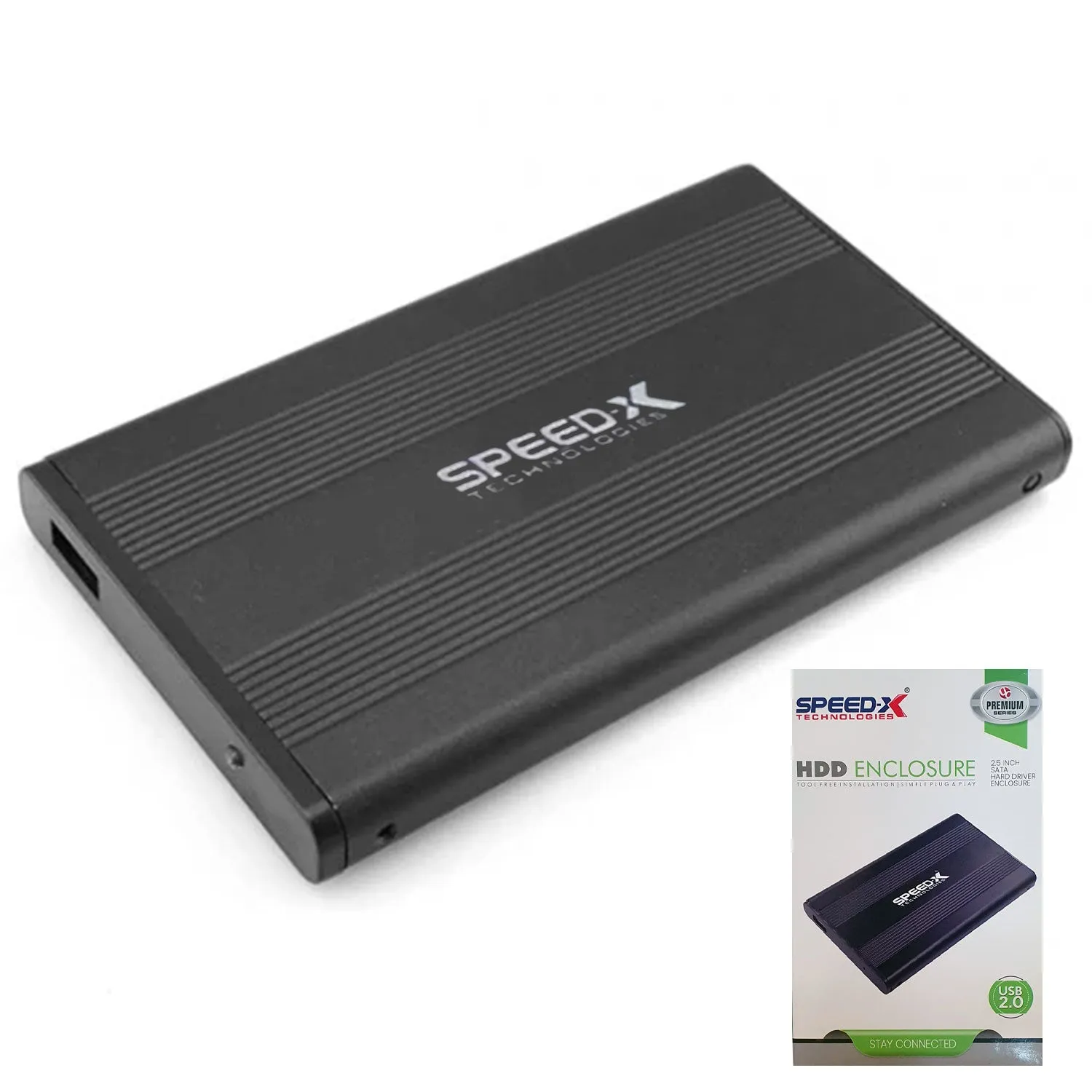 New SPEED-X Hard Disk Hdd 2.5 Inch Case 2.0 Metal Body