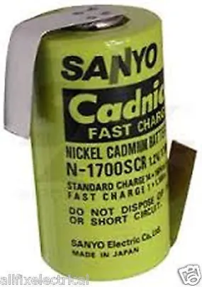 Nickel Cadmium Sub-C 2500mAh Fast Charge Tagged Battery - Part # CAD615