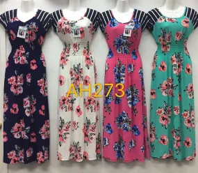 NYC Wholesale Fashion Long Maxi Flower Dresses Summer Sundresses, AH273