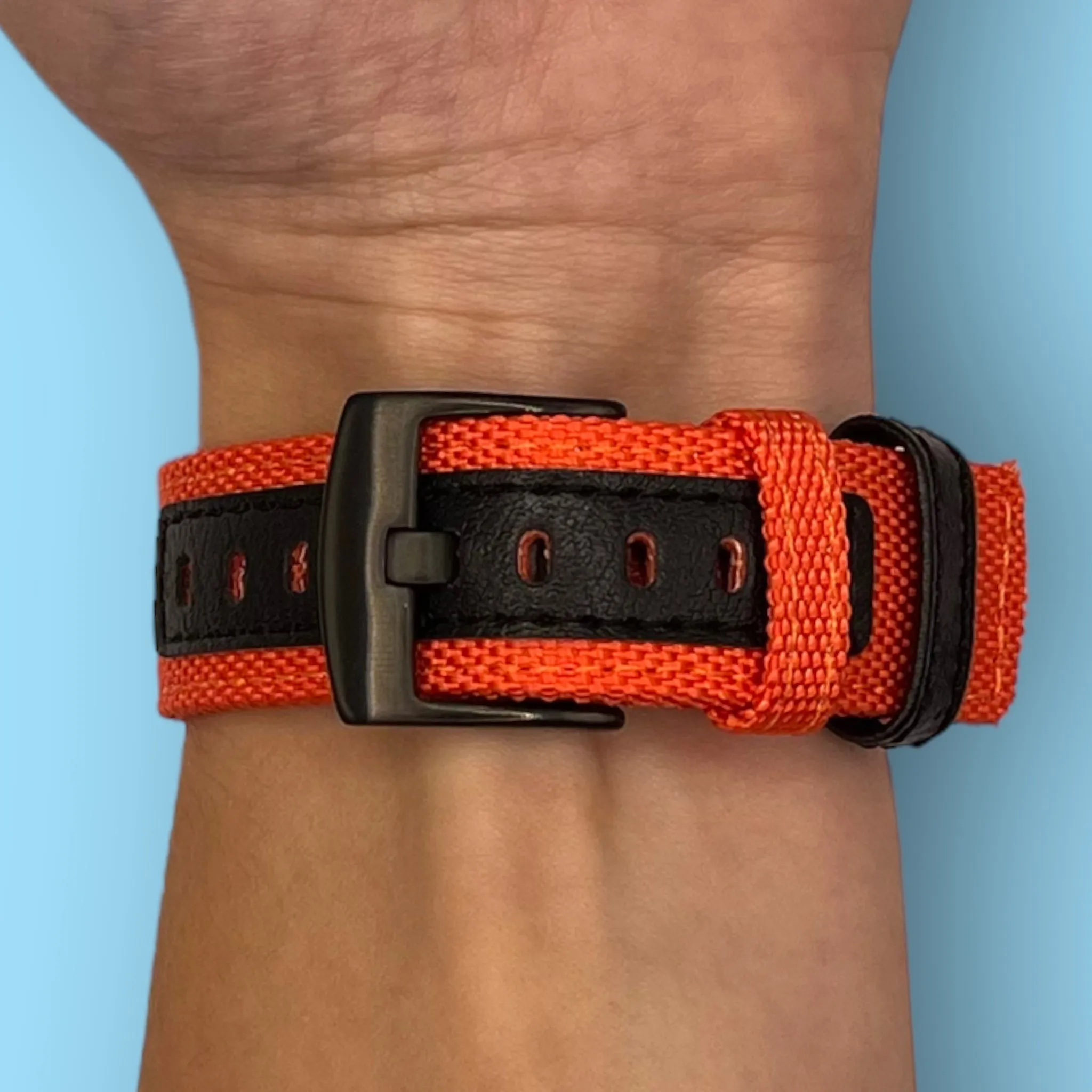 Nylon and Leather Watch Straps Compatible with Xiaomi Band 8 Pro