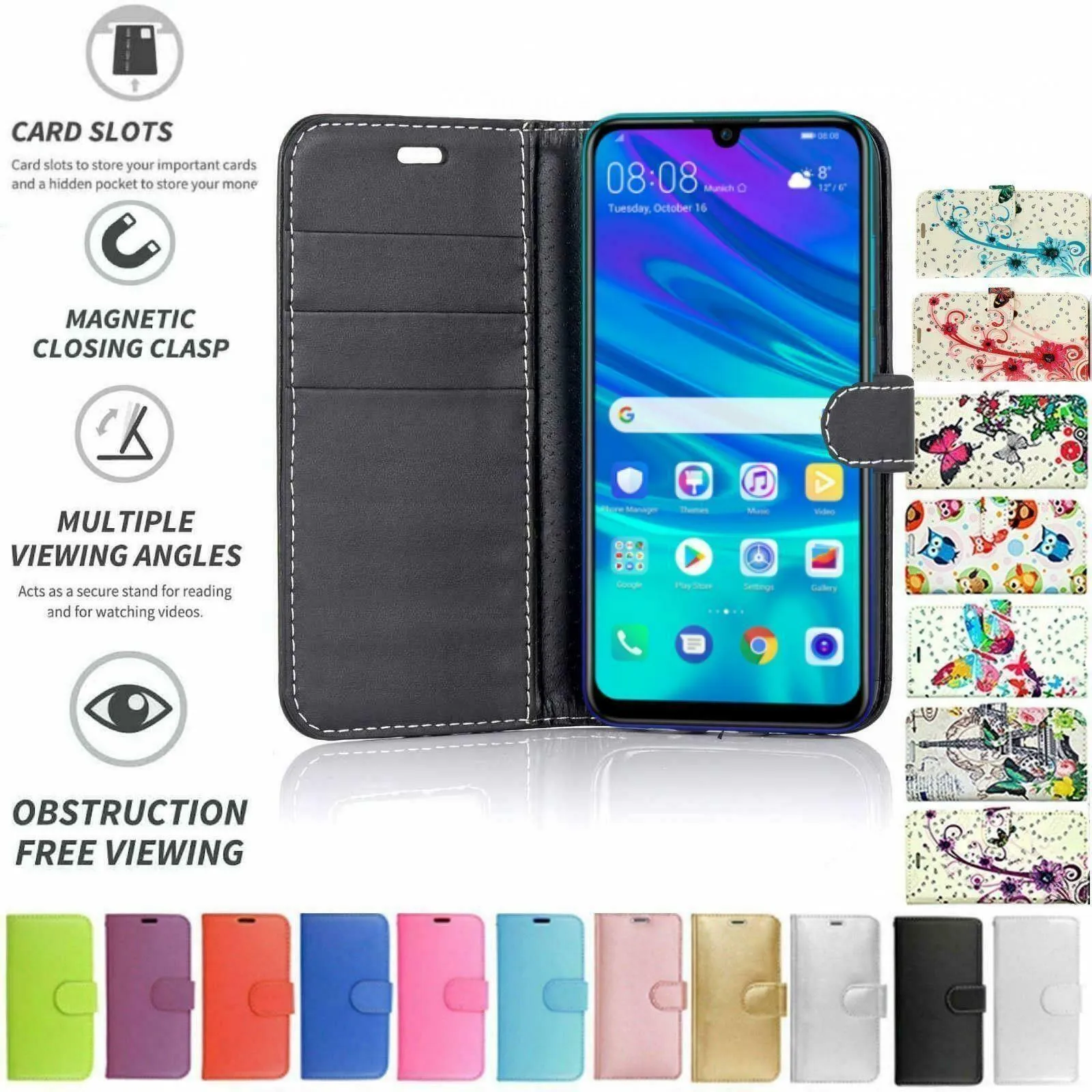 OnePlus 7T Flip Folio Book Wallet Case