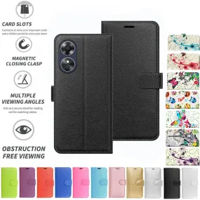 Oppo A17 Flip Folio Book Wallet Case