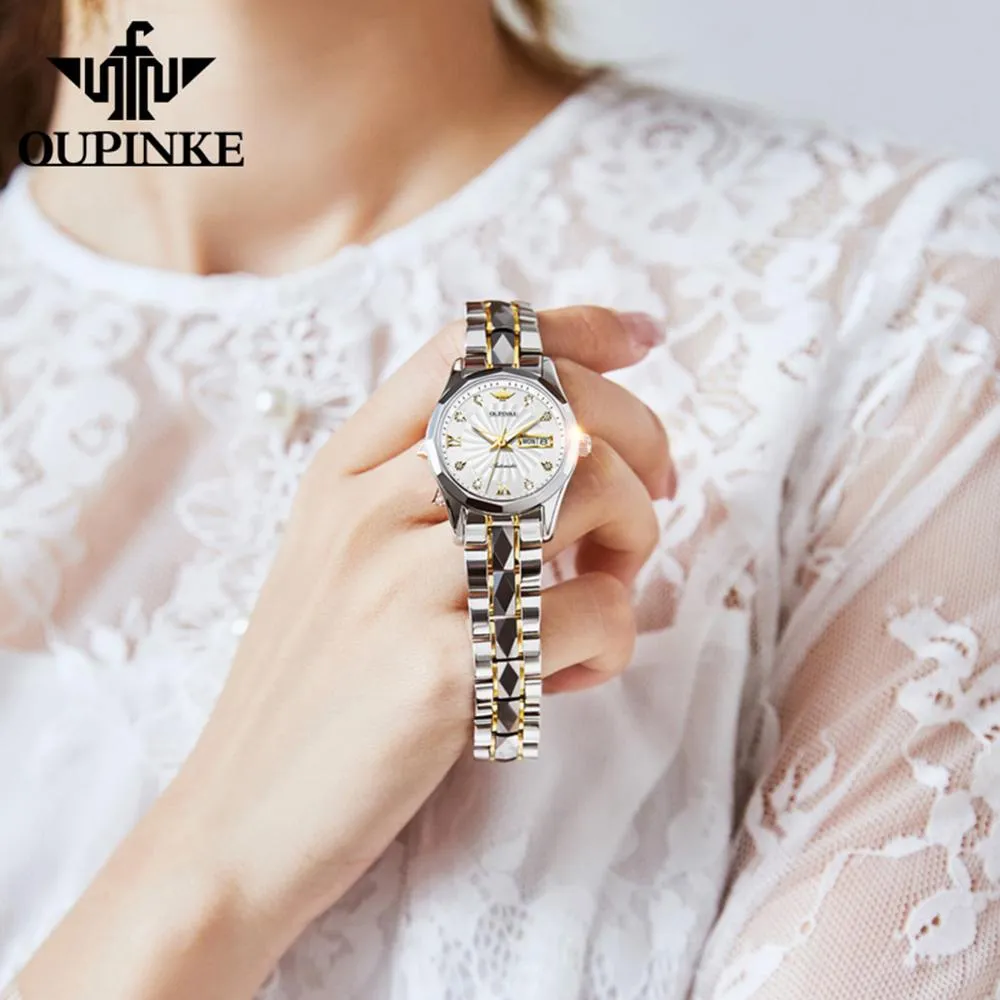 Oupinke Mechanical Women Watch Fashion Switzerland Luxury Brand Ladies