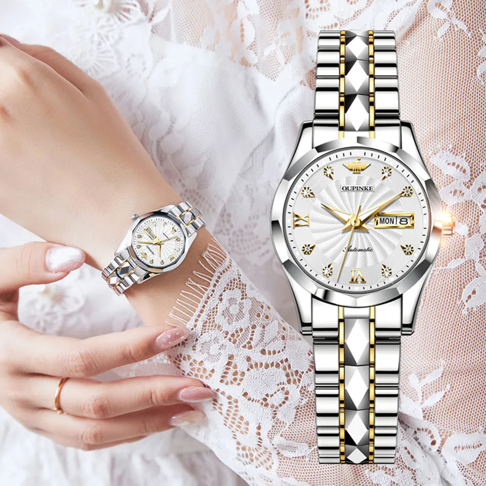 Oupinke Mechanical Women Watch Fashion Switzerland Luxury Brand Ladies