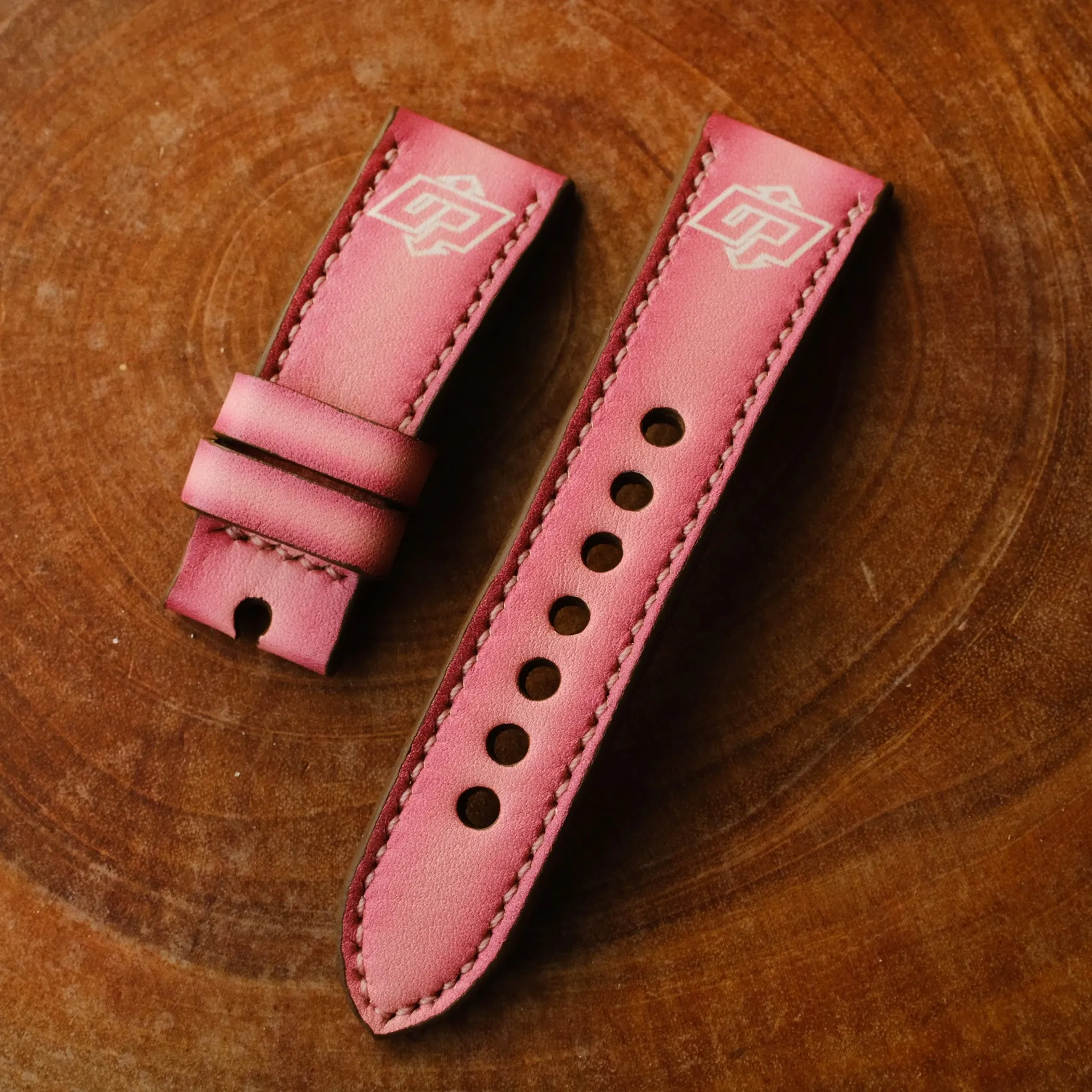 Panerai Pink Straps  Panerai WatchBand For Officine Panerai Luminor Marina Radiomir PAM 22mm 24mm 26mm Band Handmade Leather Strap