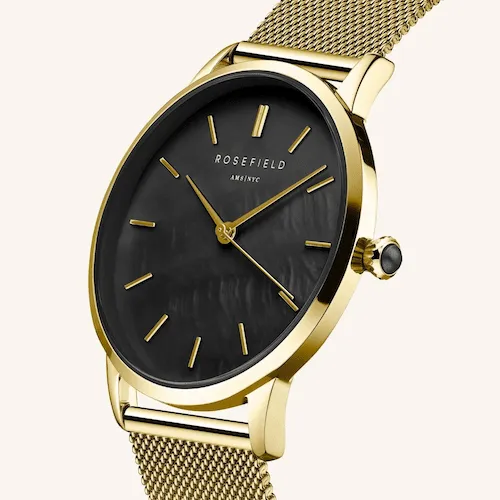 Pearl Edit Mesh Black Gold 36mm