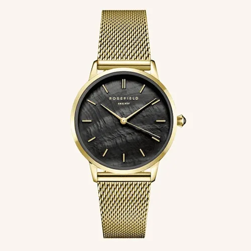 Pearl Edit Mesh Black Gold 36mm