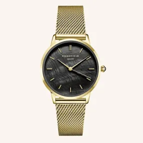 Pearl Edit Mesh Black Gold 36mm