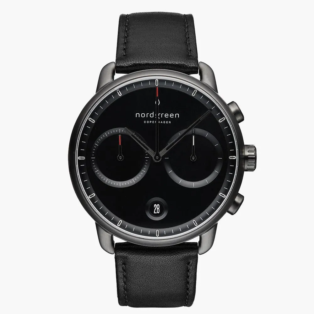 Pioneer | Black Dial - Black Vegan Leather