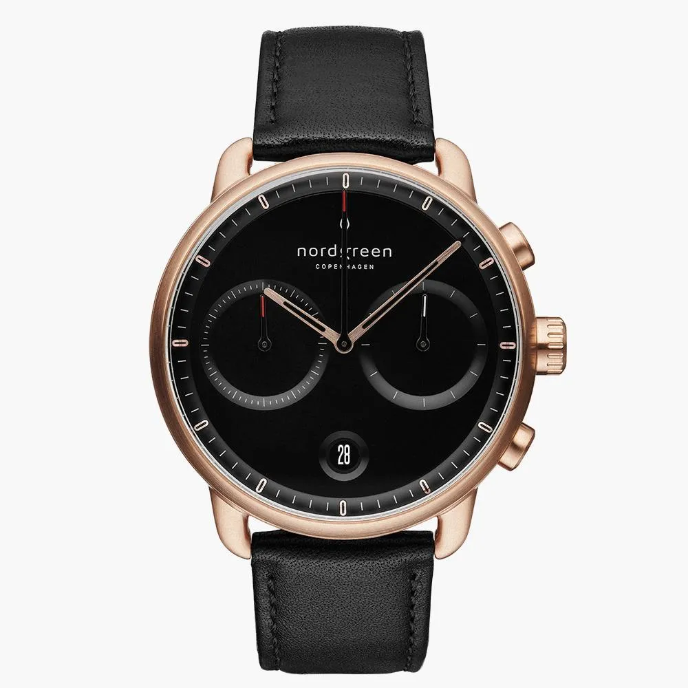 Pioneer | Black Dial - Black Vegan Leather