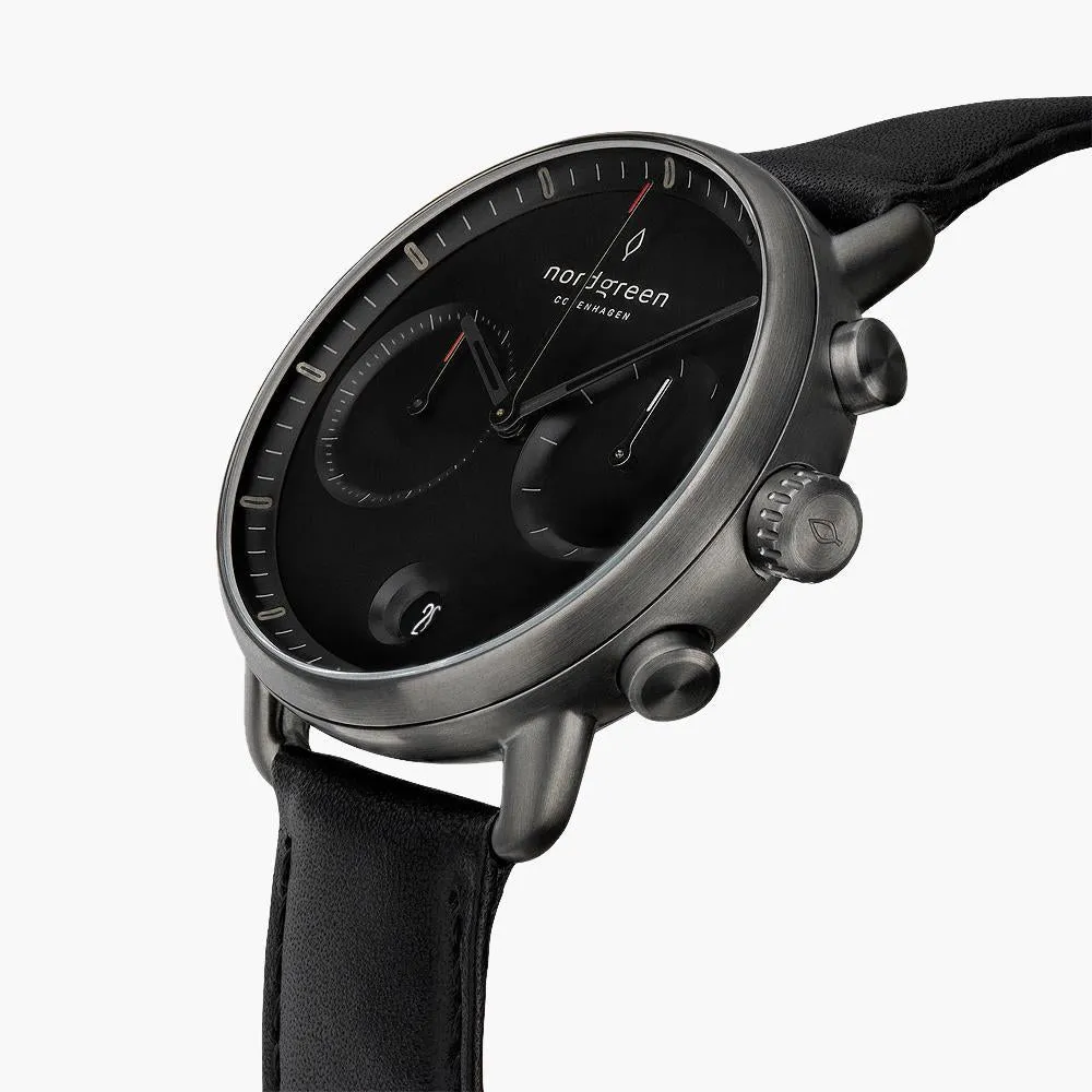 Pioneer | Black Dial - Black Vegan Leather