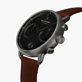 Pioneer | Black Dial - Dark Brown Leather