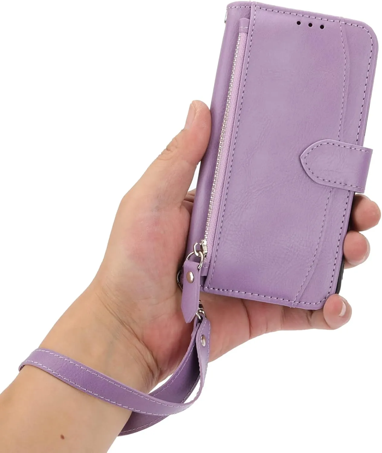 Pixel 9 Pro XL Wallet Card Holder Zipper Pouch Flip Phone Case