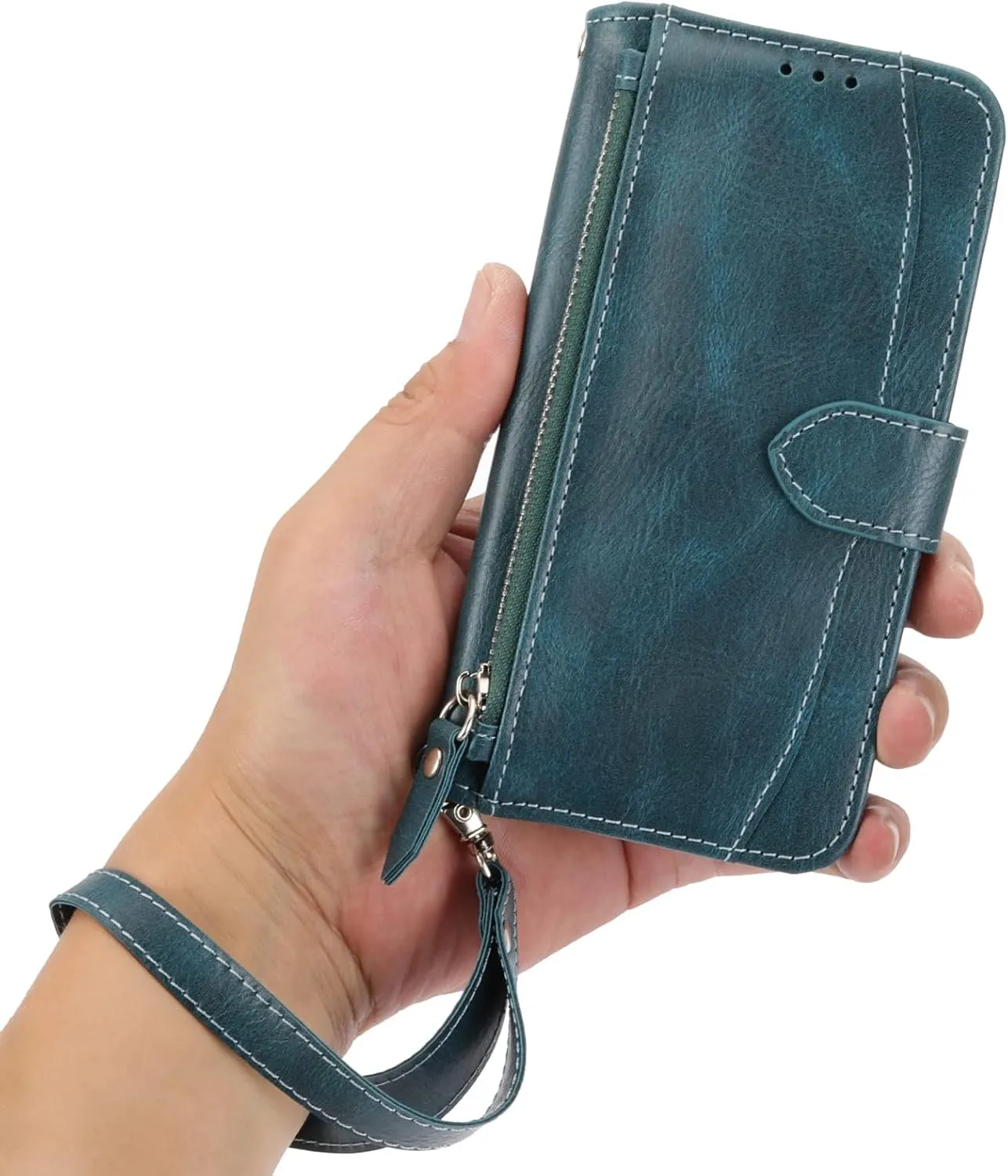 Pixel 9 Pro XL Wallet Card Holder Zipper Pouch Flip Phone Case