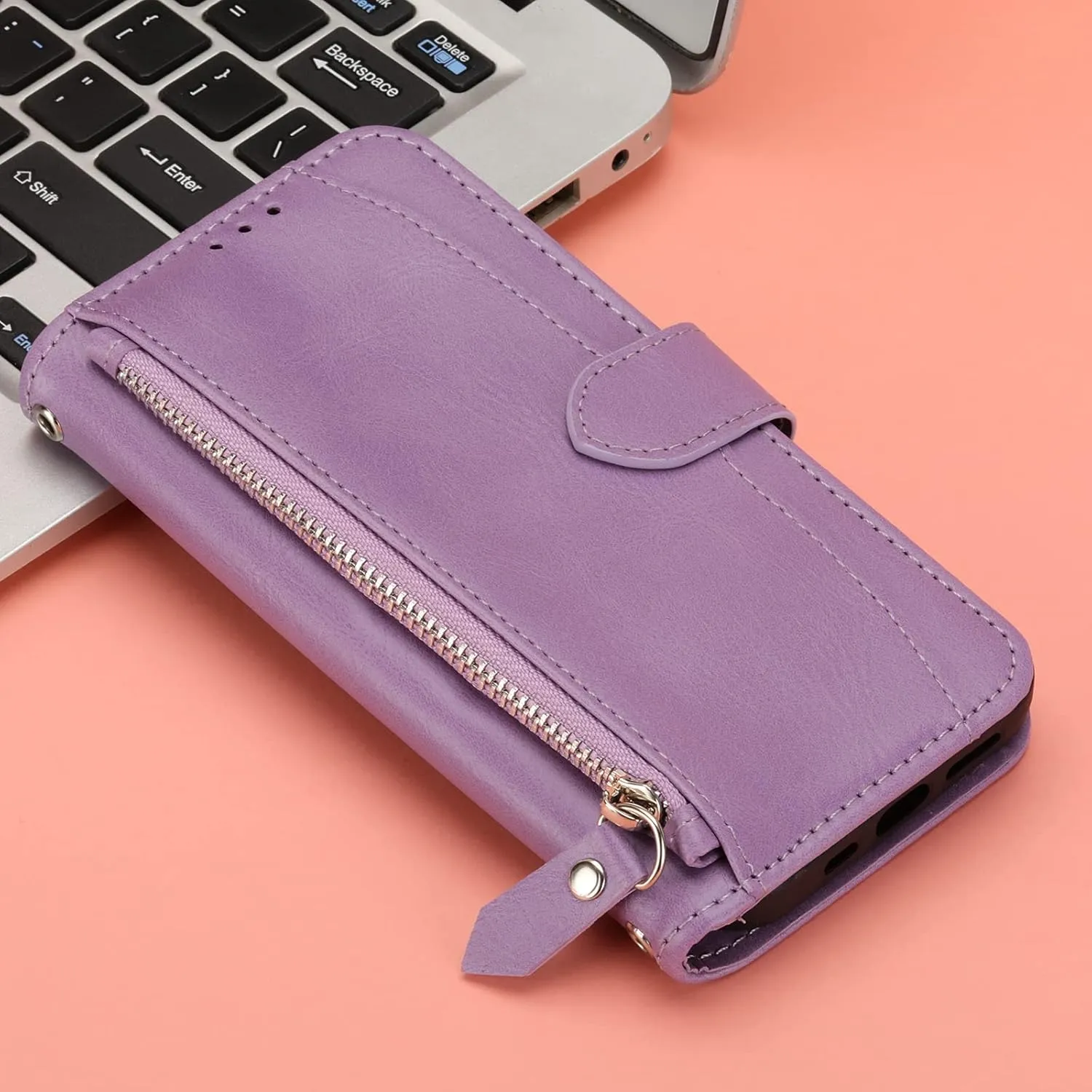 Pixel 9 Pro XL Wallet Card Holder Zipper Pouch Flip Phone Case