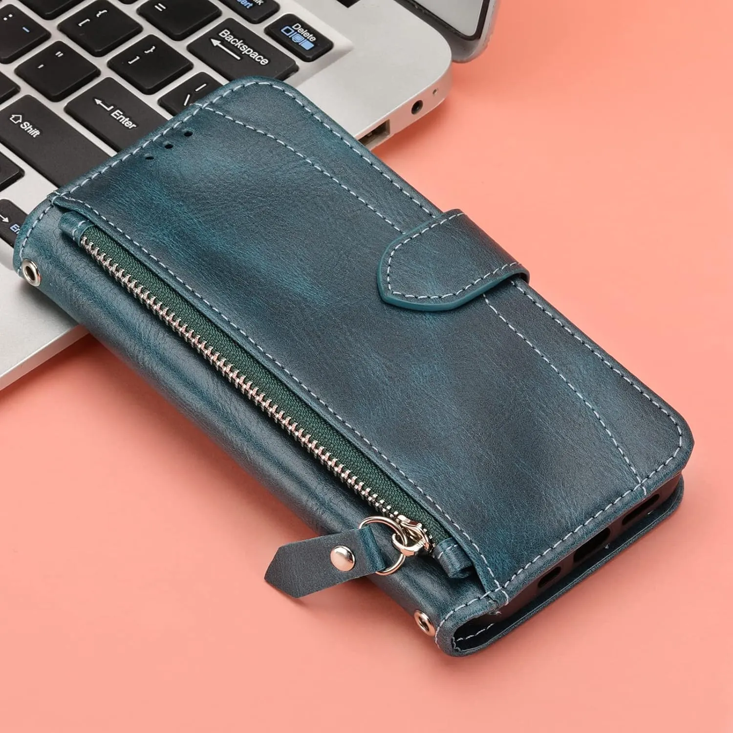 Pixel 9 Pro XL Wallet Card Holder Zipper Pouch Flip Phone Case