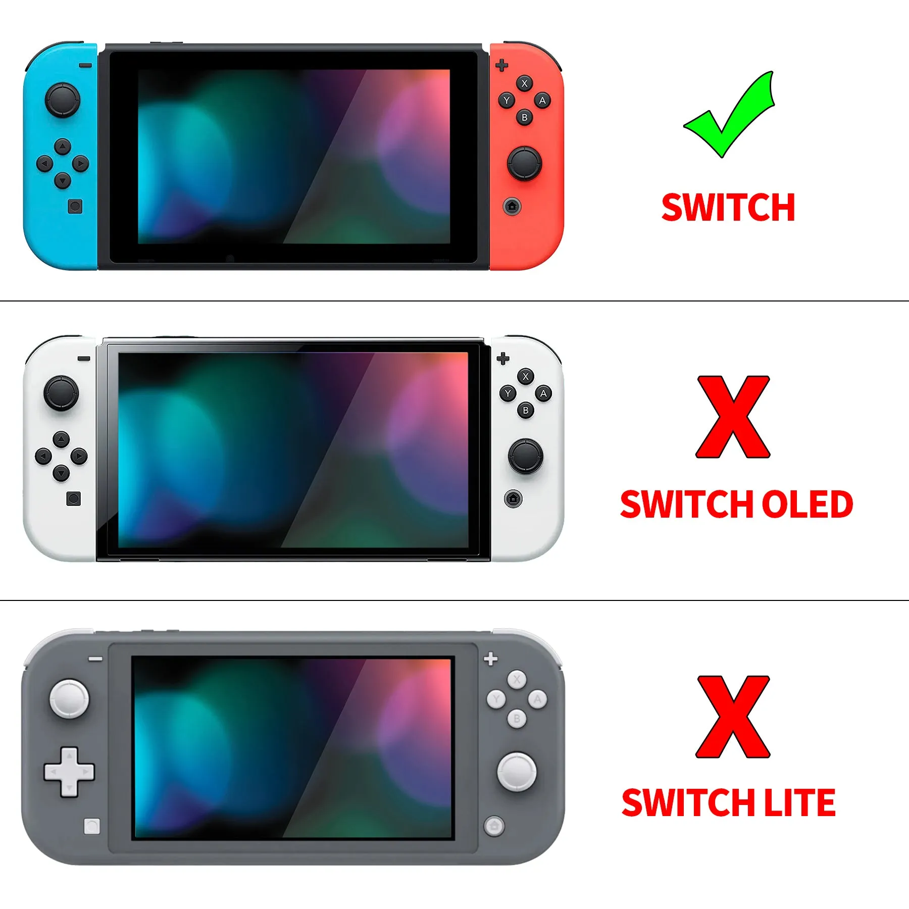 PlayVital Sky Blue Protective Case for NS Switch, Soft TPU Slim Case Cover for NS Switch Joy-Con Console with Colorful ABXY Direction Button Caps - NTU6038G2