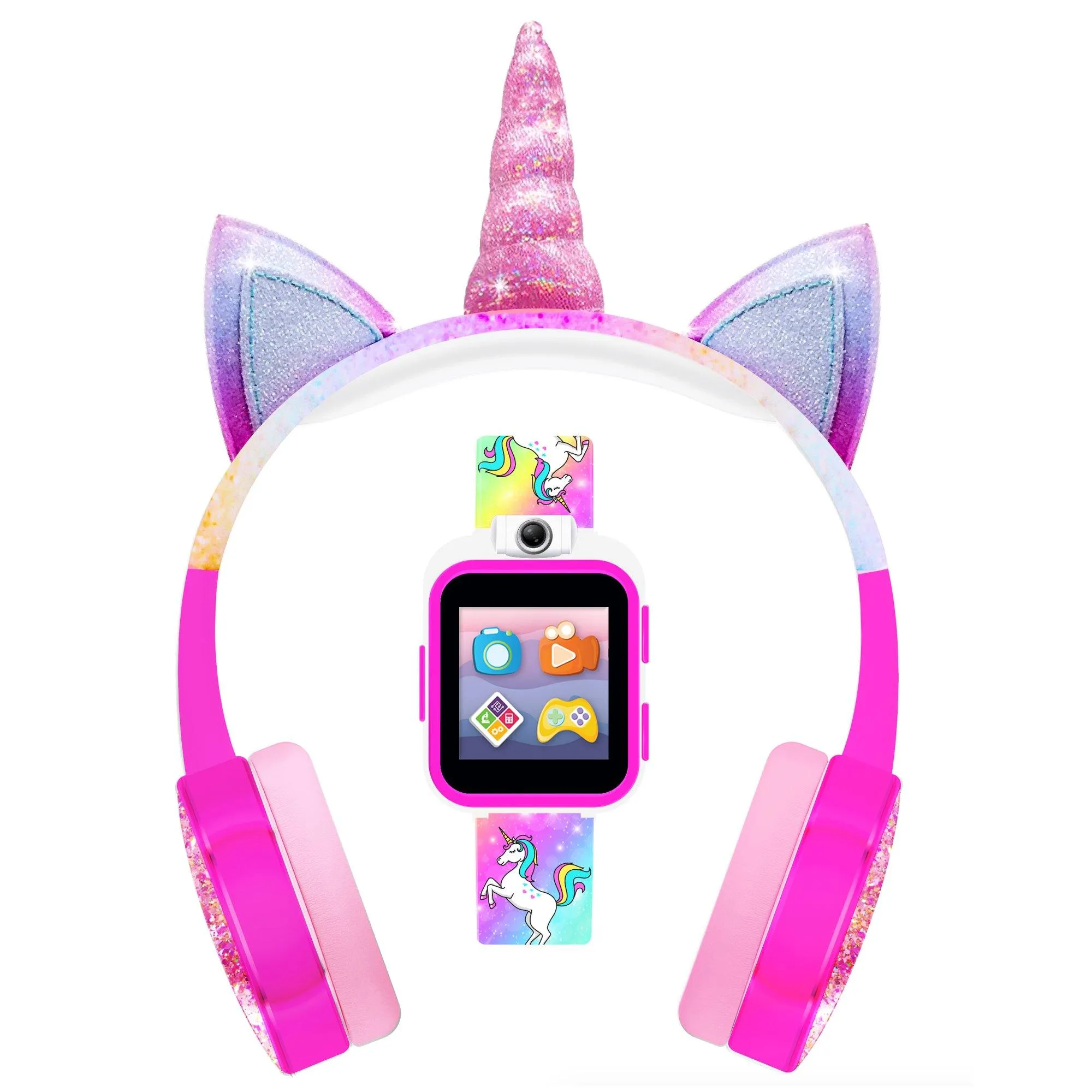 PlayZoom 2 Kids Smartwatch with Headphones: Rainbow Unicorn