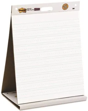 Post-It Tabletop Easel Ruled Pad' Self Stick' 20 In. W X 23 In. H' White' 20 Sheets Per Pad