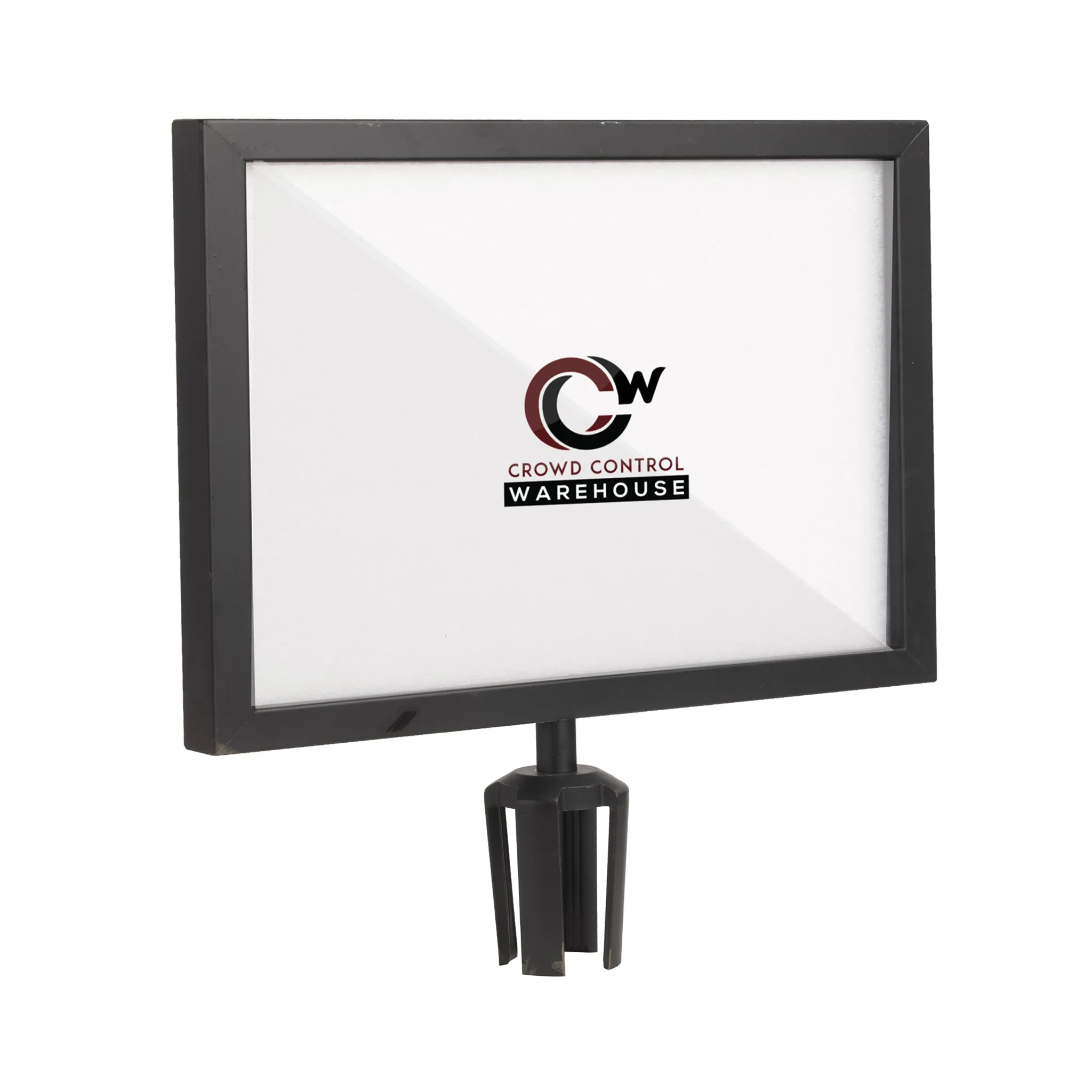 Post Top Sign Frame for CCW Series Retractable Belt Barriers