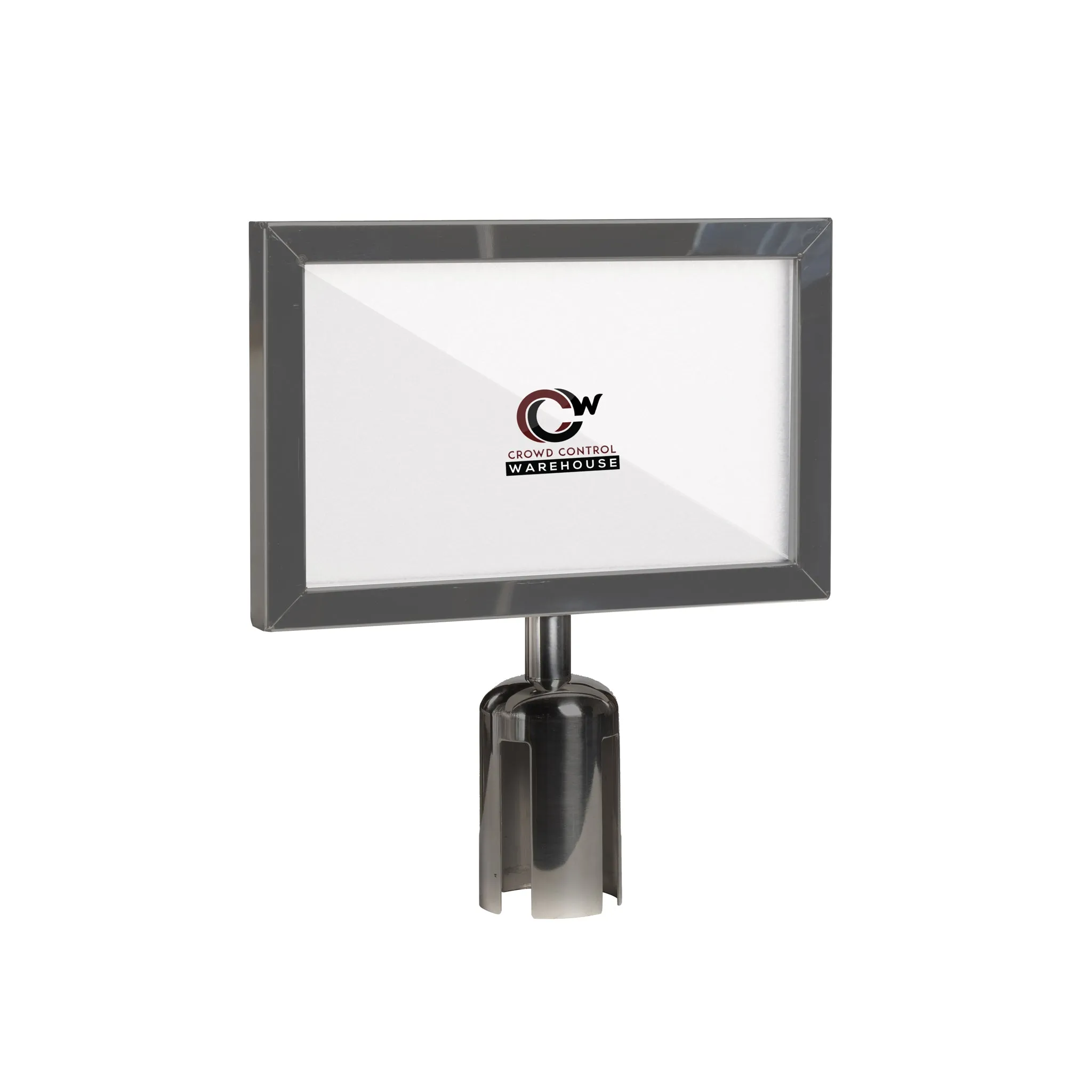 Post Top Sign Frame for CCW Series Retractable Belt Barriers