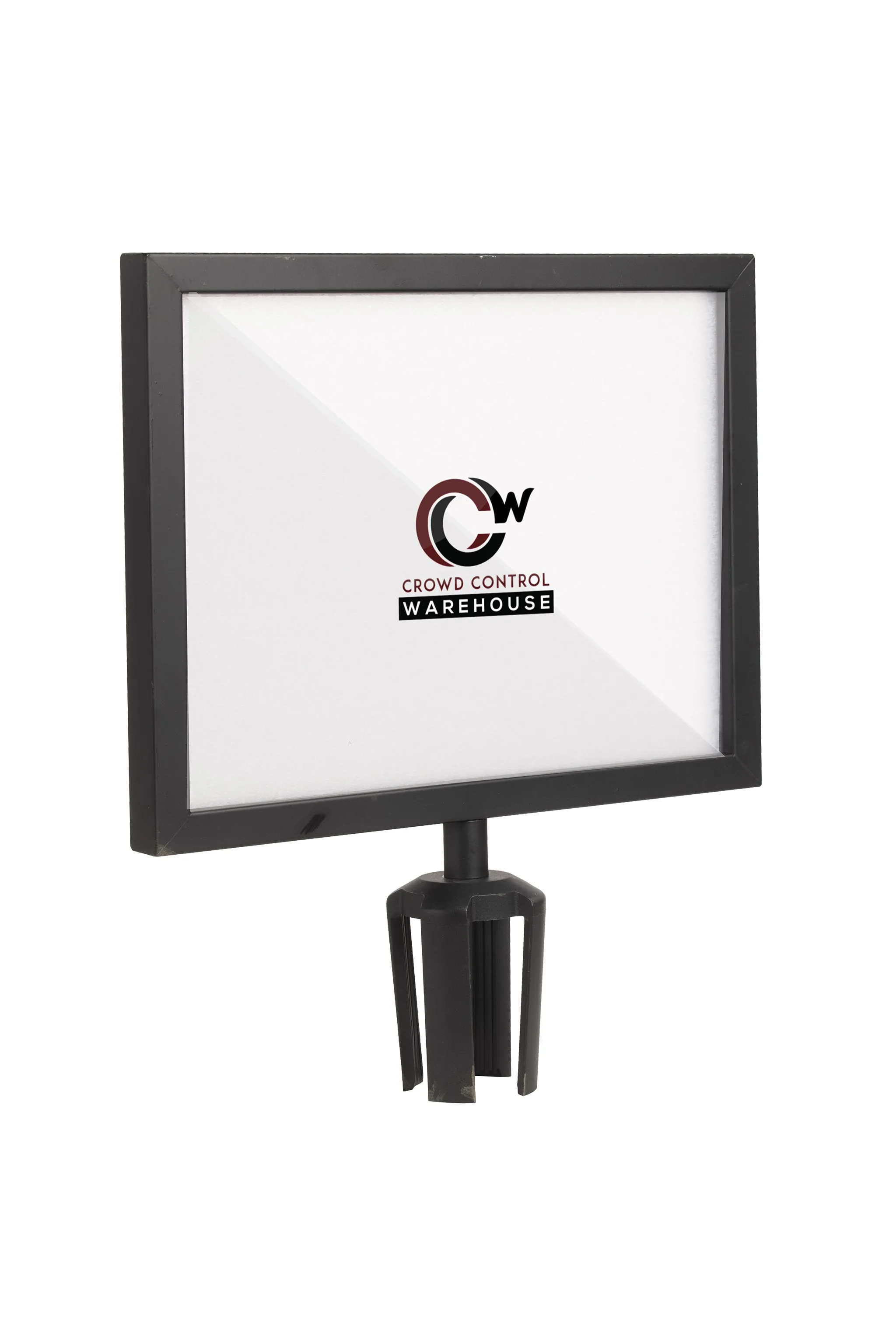 Post Top Sign Frame for CCW Series Retractable Belt Barriers