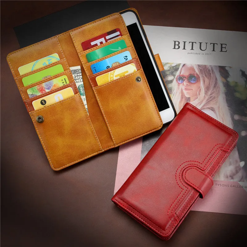 Premium Vegan Leather Wallet Case for iPhone