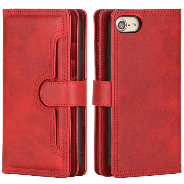 Premium Vegan Leather Wallet Case for iPhone