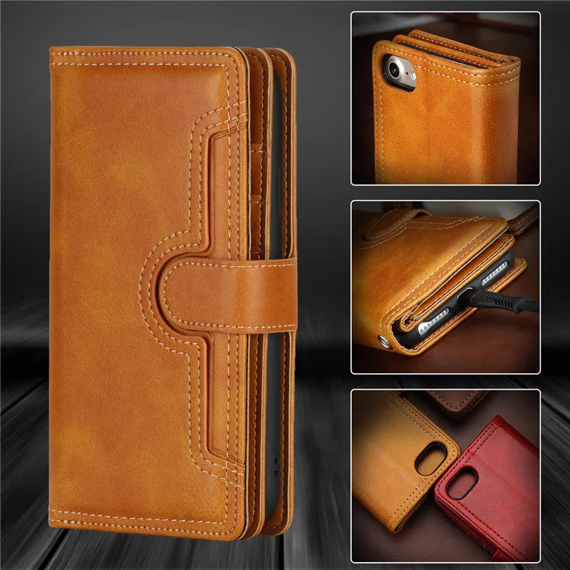 Premium Vegan Leather Wallet Case for iPhone