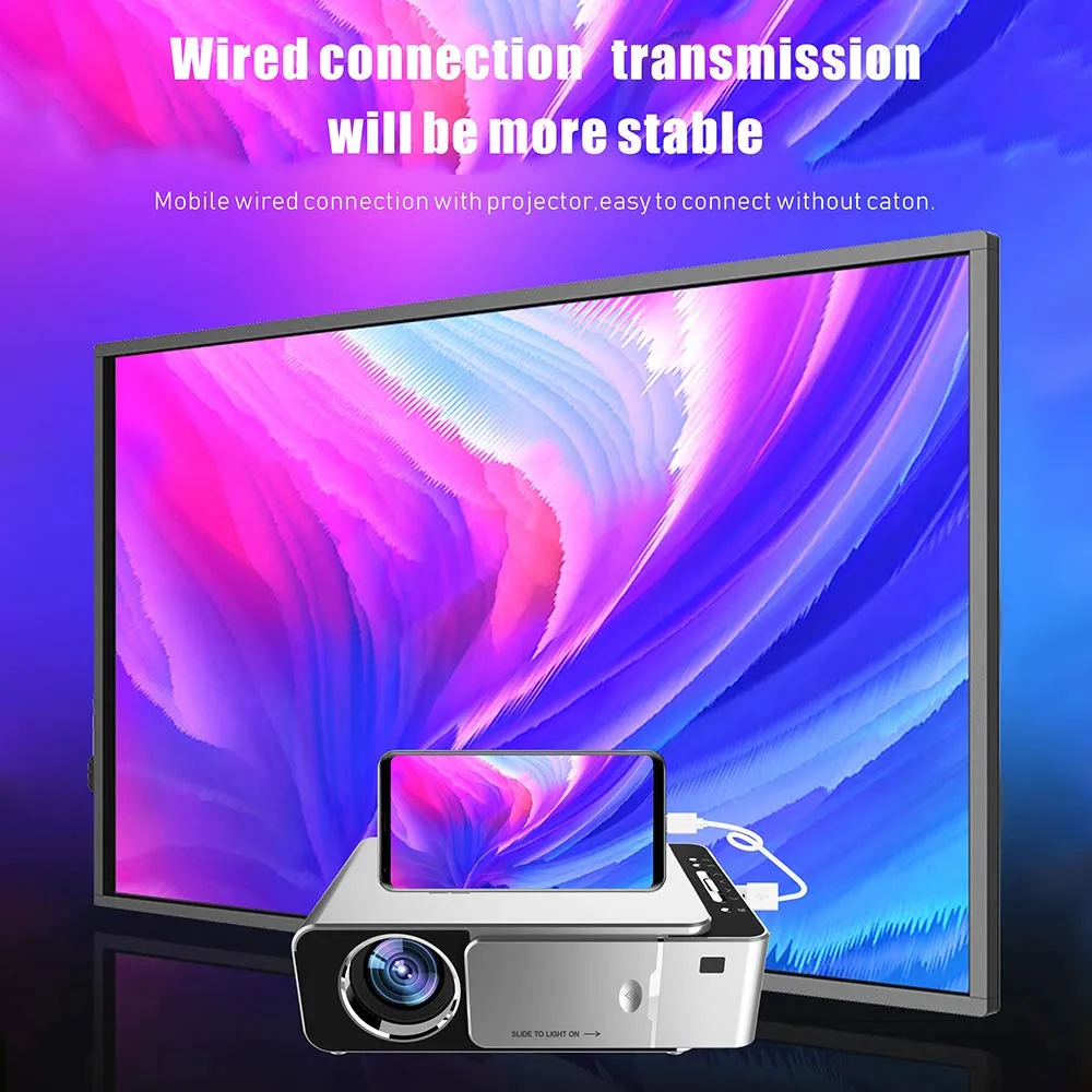 Projector Smart WiFi Projector 1080p HD LED