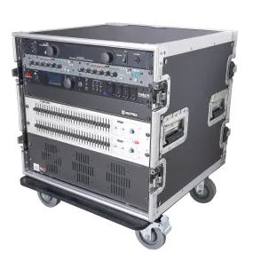 ProX T-10RSS 10U Rack Space ATA Style Flight Case 19 Inch Depth with 4" Casters