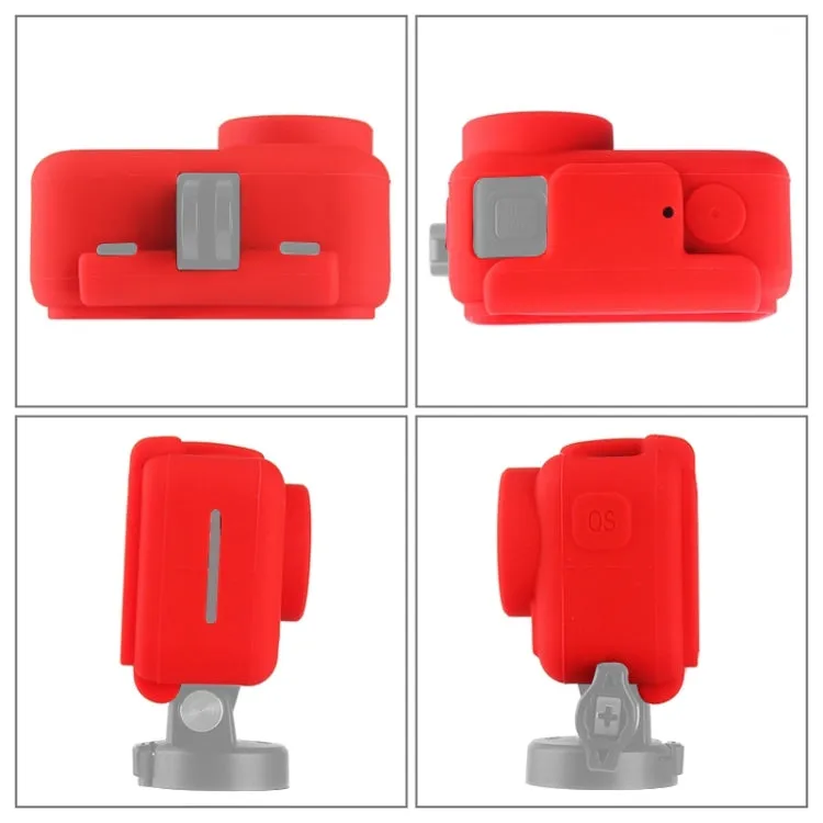 PULUZ Silicone Protective Case for DJI Osmo Action with Frame(Red)