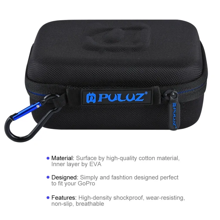 PULUZ Waterproof Carrying and Travel Case for GoPro, DJI Osmo Action and other Sport Cameras Accessories, Small Size: 16cm x 12cm x 7cm(Black)