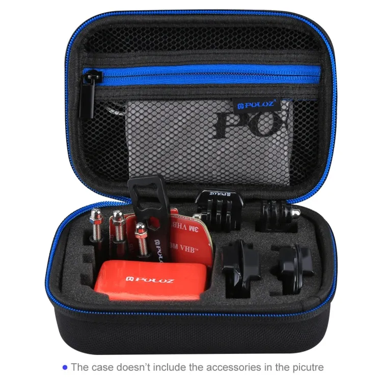 PULUZ Waterproof Carrying and Travel Case for GoPro, DJI Osmo Action and other Sport Cameras Accessories, Small Size: 16cm x 12cm x 7cm(Black)