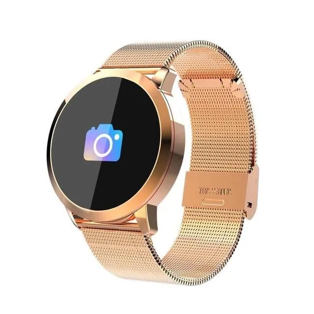 Q8 Smartwatch OLED Color Screen Fitness Tracker Heart Rate Blood Pressure Oxygen