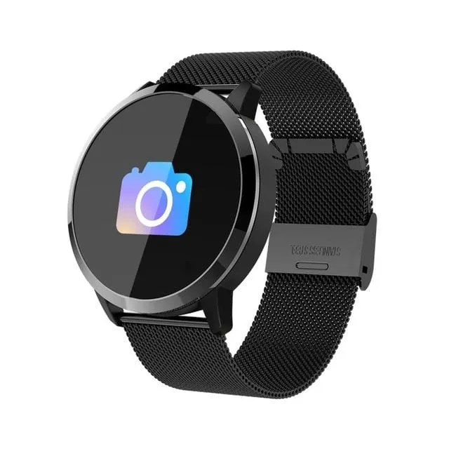 Q8 Smartwatch OLED Color Screen Fitness Tracker Heart Rate Blood Pressure Oxygen